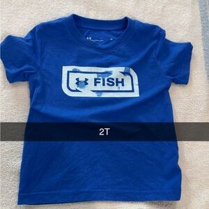 Under Armour Kids Blue Fish Graphic Tee